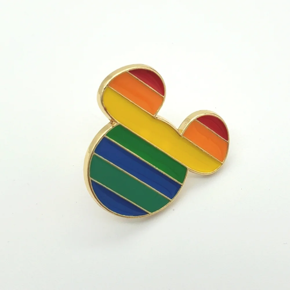 Rainbow micky ears pin - Picture 1 of 4